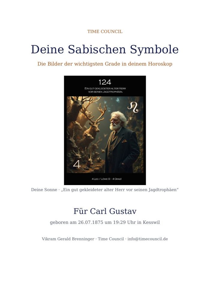 Titelblatt mit der Karte seiner Sonne